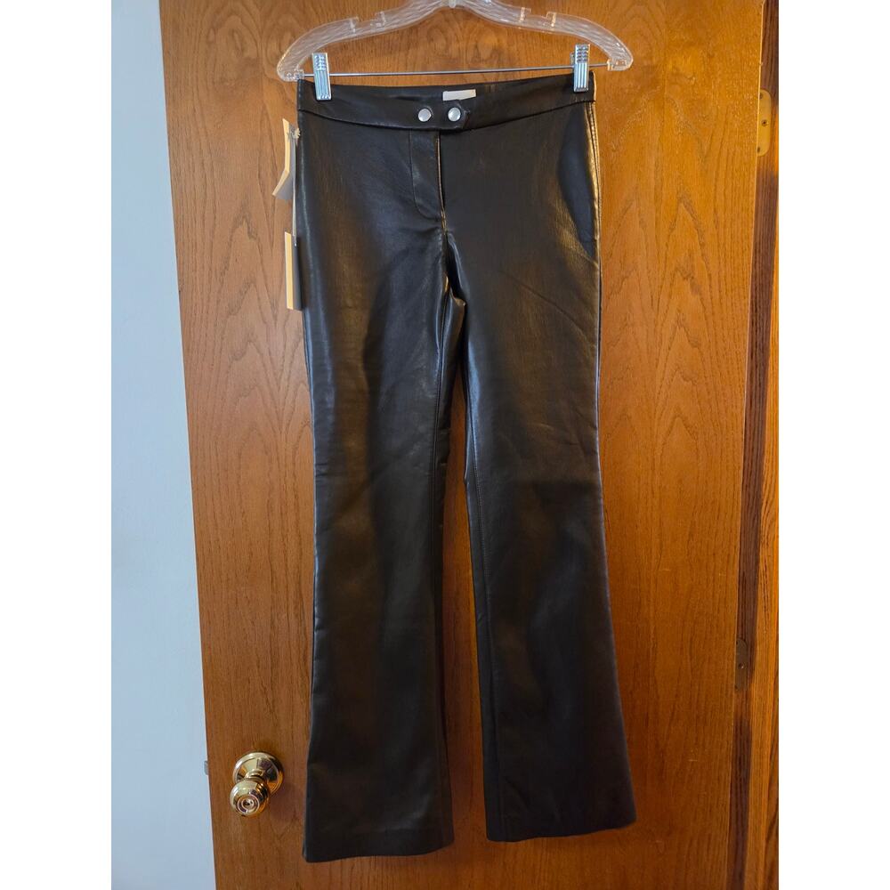 Aritzia Wilfred Evenfall Pant Low Rise Vegan Leather BROWN NWT Runs Small READ 2